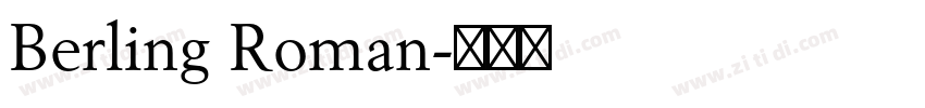 Berling Roman字体转换